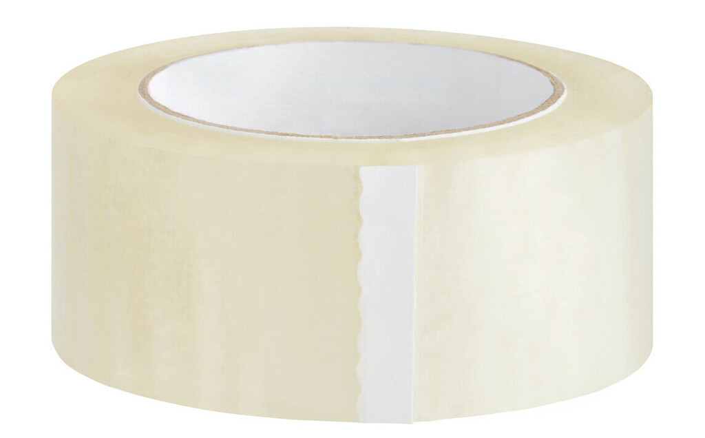 Clear packing tape for industrial packaging applications